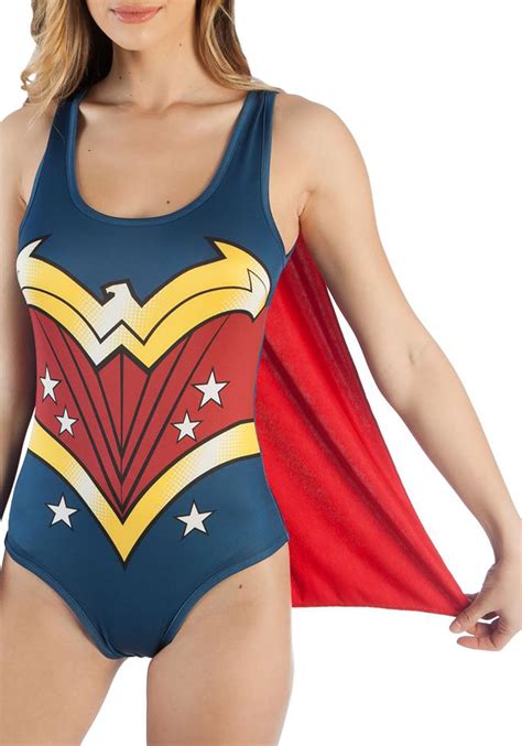 Dc Comics Wonder Woman Costume Bodysuit With Cape