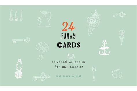 set  funny cards card templates creative market