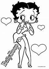 Betty Boop Coloring Pages Printable Drawing Kids Cartoon Print Adult Cool2bkids Book Color Sheets Drawings Colouring Disney Angel Characters Draw sketch template