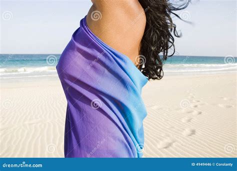 Girl On Beautiful Beach Royalty Free Stock Image Image 4949446