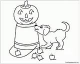Jack Lantern Pages Puppy Beagle Coloring Color sketch template