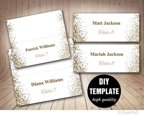 printable placecards place cards weddinggold wedding place cards