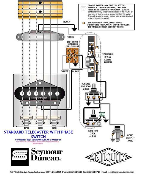 tele wiring diagram  phase switch telecaster build pinterest