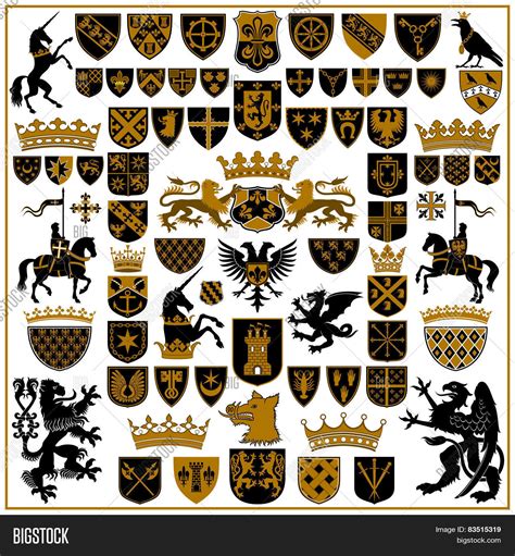 heraldry crests vector photo  trial bigstock