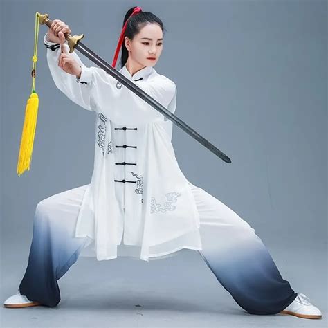 3 Piece Set Women Chinese Warrior Costume Wushu Uniform Femal Kung Fu