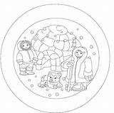 Mandala Coloring Winter Kids Comment First sketch template