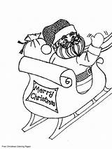 Coloring Pages Sleigh Santa Christmas Coloringtop sketch template