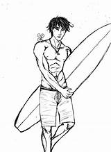 Surfer Drawing Getdrawings sketch template