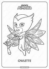 Pj Masks Owlette sketch template