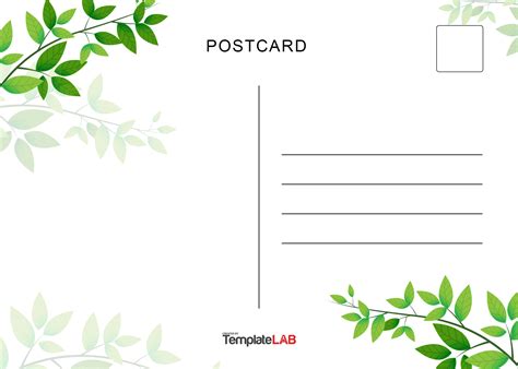 printable postcard templates designs word  psd