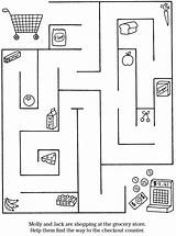 Maze Grocery Dover Doverpublications sketch template