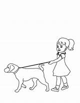 Pages Dog Walking Kids Coloring Drawing Children Man Gif Print Template Index Getdrawings Sketch sketch template