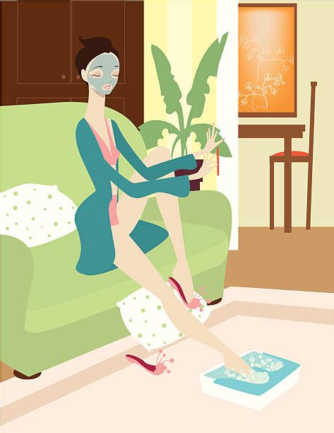 cartoon of a women in sexy lingerie illustrations royalty free vector