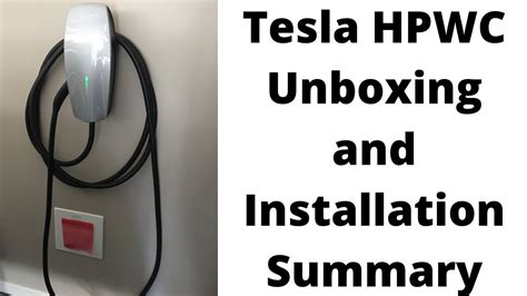 tesla high powered wall charger unboxing  installation youtube