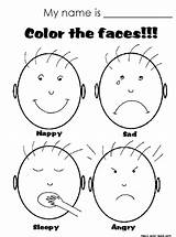Worksheets Happy Emotions Coloring Face Preschool Pages Sad Faces Emotion Worksheet Kids Color Kindergarten Feelings Printable Angry Activities Emociones English sketch template