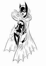 Batgirl Coloring Pages Girl Bat Batman Beautiful Kids Bruce Timm Cómics Arte Color Cartoons Dc Personajes Print Dibujos Comments sketch template