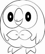 Pages Pokemon Rowlet Coloring Cute Printable Print Sheets Draw Drawing Pokémon Colouring Anime Drawings Kids Moon Colorear Books Sol Luna sketch template