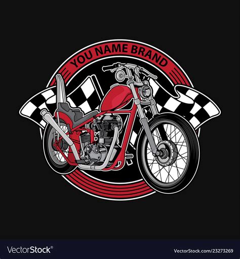 design logo club motorcycle royalty  vector image