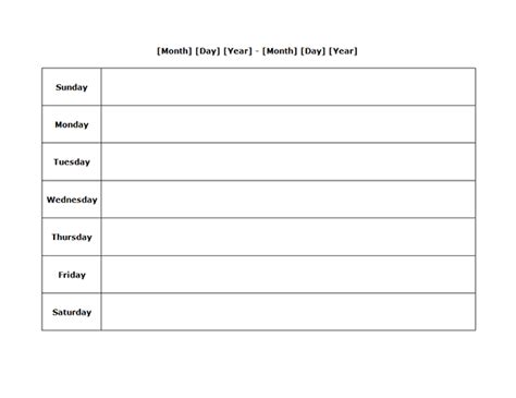 weekly blank calendar landscape 03 free printable templates