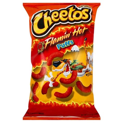 Cheetos Flamin Hot Puffs Cheese Flavored Snacks 8 Oz Ebay