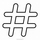 Hashtag Symbol Coloring Clip Template sketch template