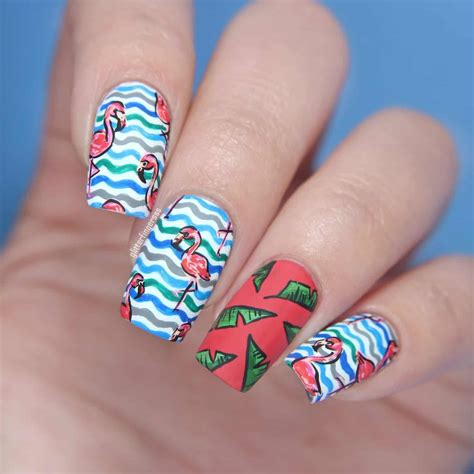 flamingo nail designs  celebrate summer   fashion design