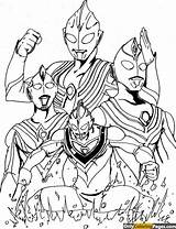 Ultraman Tiga sketch template