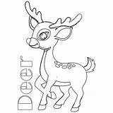 Deer Coloring Pages Cute Printable Cartoon Color Getcolorings Print Kids Getdrawings sketch template