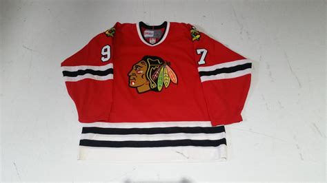ccm vintage chicago blackhawks xl jersey 97 hockey