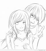 Anime Coloring Pages Couple Cute Couples Boys Kissing Printable Print Vector Hugging Color Guy Template Getcolorings Getdrawings Deviantart Sketch Colorings sketch template