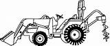 Tracteur Coloriage Traktor Tractors Ausmalbilder sketch template