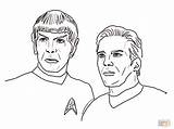 Coloring Trek Star Pages Spock Kirk Printable Coloring4free Film Tv Drawing Categories sketch template