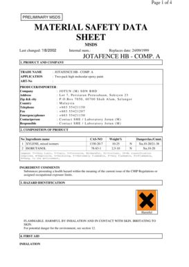 fillable  preliminary msds fax email print pdffiller