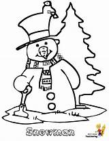 Christmas Snowman Coloring Pages Sheet Colouring Holiday Yescoloring Jolly Printable sketch template