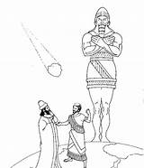 Coloring King Pages Nebuchadnezzar Statue Dream Daniel Printable Interprets Activities Bible Kids Meteor Template Sun Babylon Children Furnace Fiery Nebuchadnezzars sketch template
