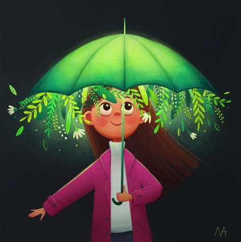 magic umbrella umbrella illustration book illustration art digital
