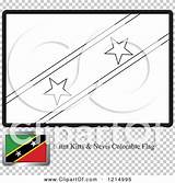 Nevis Saint Kitts Flag Coloring Sample Illustration sketch template