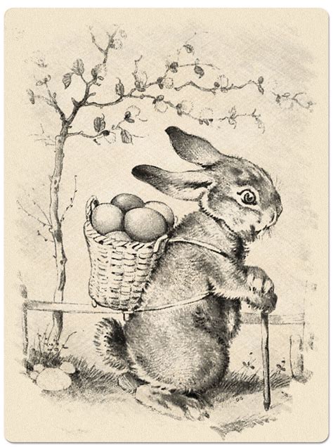 vintage rabbit printables