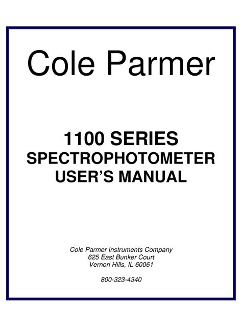 cole parmer  series user manual   manualslib