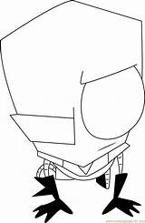 Invader Zim Coloring Pages Coloringpages101 sketch template