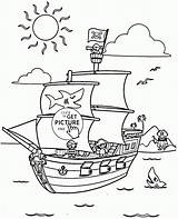 Pirate Ship Coloring Pages Kids Transportation Ships Drawing Pirates Cartoon Lego Printable Big Getdrawings Adult sketch template
