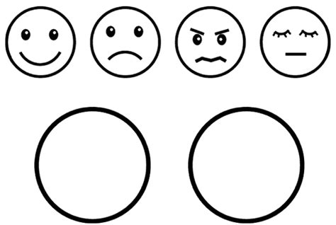 sad face colouring page clipart