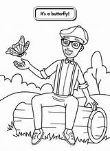 Blippi Tractor Colouring sketch template