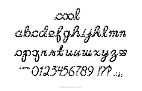 cool font  brennan gilbert  coroflotcom