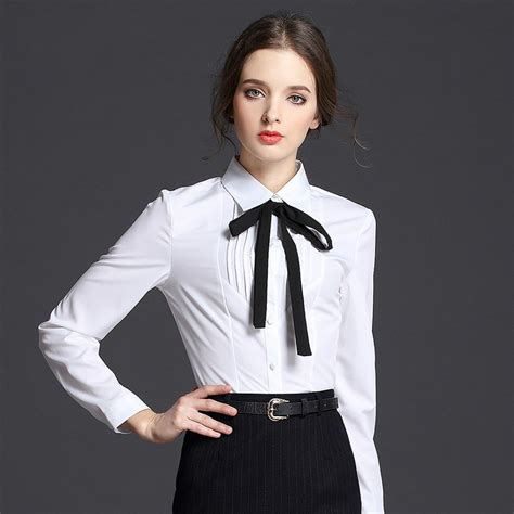 Buy 2018 New White Bow Knot Blouse Women Summer Shirt