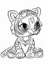 Shine Shimmer Coloring Pages Nahal Printable Tiger Drawing Book Disney Categories sketch template