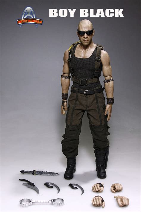 art figure af  vin diesel riddick black boy  scale action figure