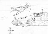 Dogfight Leningrad Messerschmitt sketch template