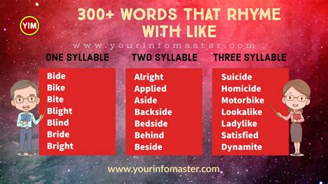 words  rhyme    english  info master