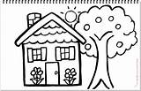 House Tree Color Book Children Coloring Pdf Draw Baby Learn sketch template